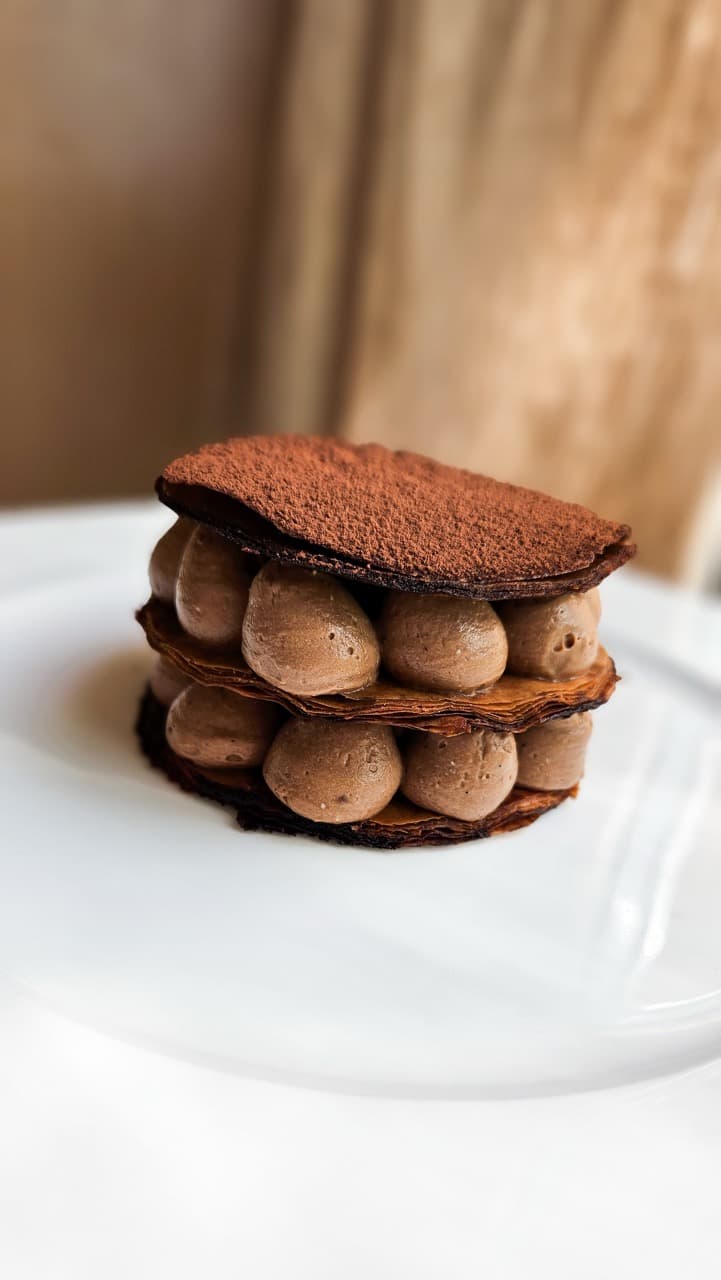 Tarte chocolat vanille rosaces bicolores